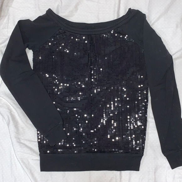 Black sequins top XS - Picture 1 of 2